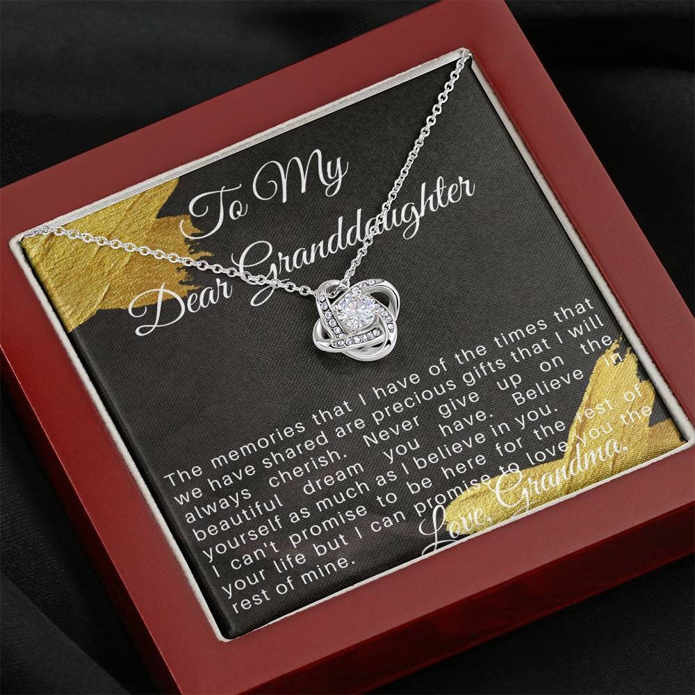 To My Granddaughter Necklace – Sentimental Gift from Grandma – Birthday Jewelry Gift for Granddaughter