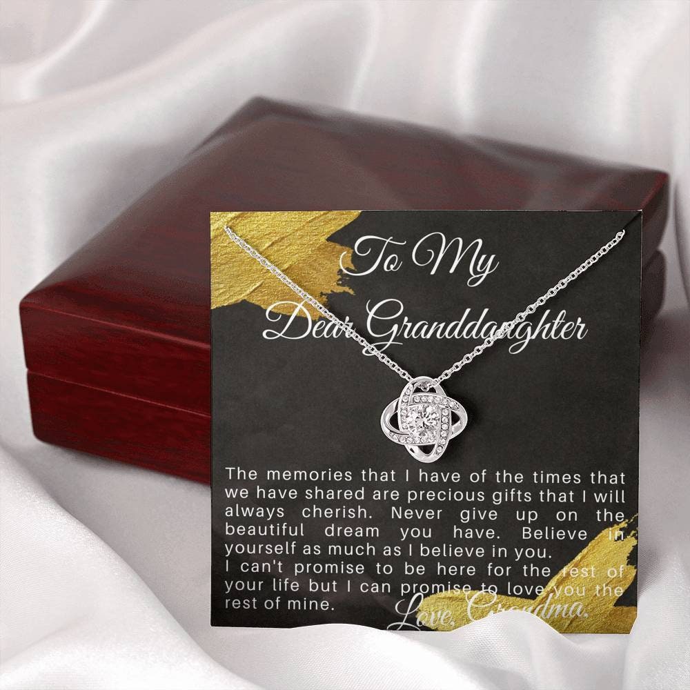 To My Granddaughter Necklace – Sentimental Gift from Grandma – Birthday Jewelry Gift for Granddaughter