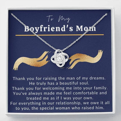 To My Boyfriend’s Mom Necklace,  Heartfelt Jewelry Gift with Message Card, Christmas, Birthday, or Mother’s Day Present from Girlfriend