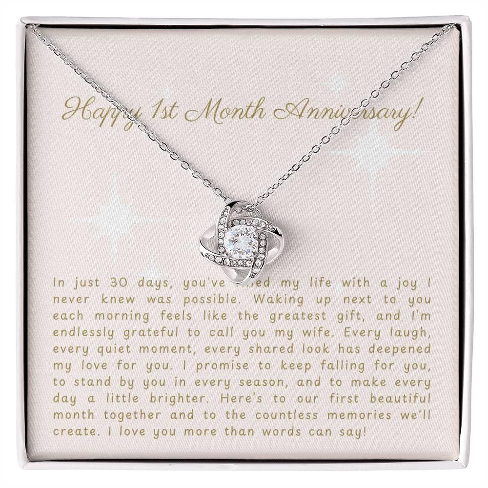 Personalized 1-Month Anniversary Message – Perfect Gift for Your Wife