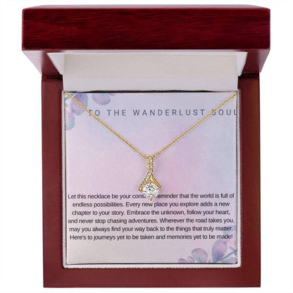 Adventure Awaits Necklace with Inspirational Message Card - Perfect Travel Gift -Wanderlust Jewelry & Travel-Inspired Keepsakes