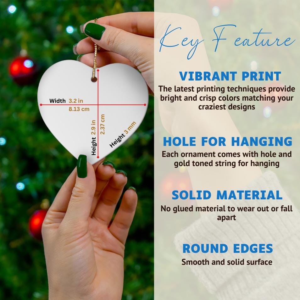 Personalized 1st Wedding Anniversary Ornament, One Year Annivesary Gifts, First Aniversary Gift, Paper Anniversary Gift For Husband Wife