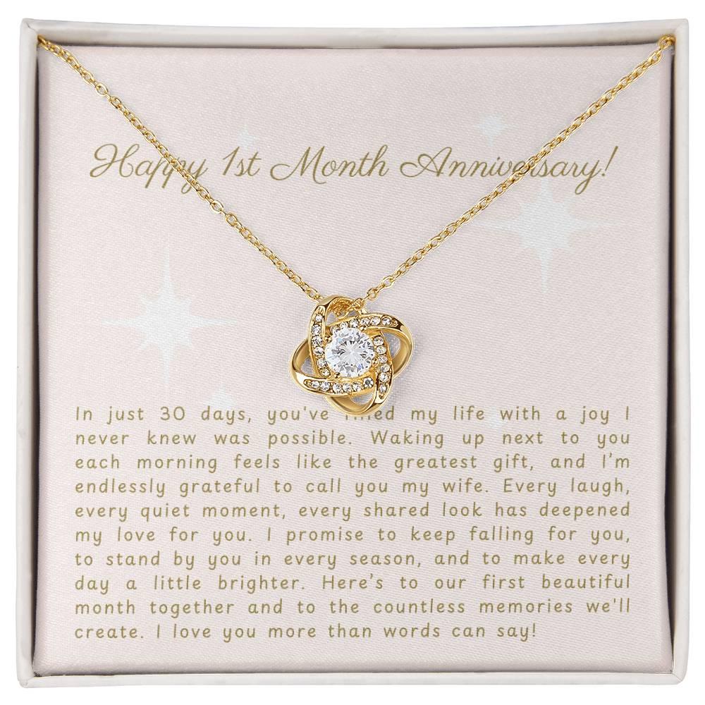 Personalized 1-Month Anniversary Message – Perfect Gift for Your Wife