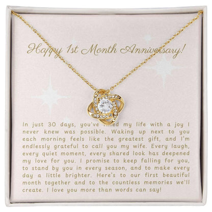 Personalized 1-Month Anniversary Message – Perfect Gift for Your Wife