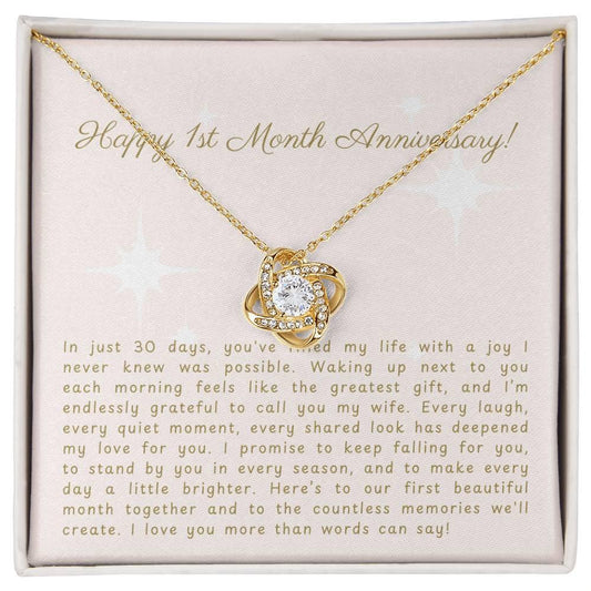 Personalized 1-Month Anniversary Message – Perfect Gift for Your Wife