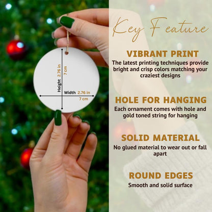 Personalized 2nd Wedding Anniversary Ornament, 2nd Anniversary Gifts, Second Anniversary Gift, Cotton Anniversary Gift For Husband Wife, Two
