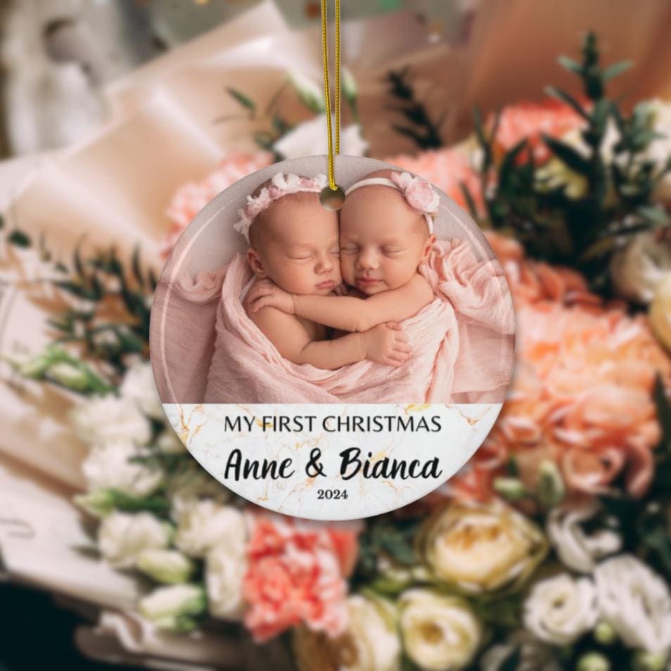 Personalisierter Christbaumschmuck für Babys, Personalisierter Christbaumschmuck für Babys, 1. Weihnachtskugel für Babys, Andenken für den Babyurlaub