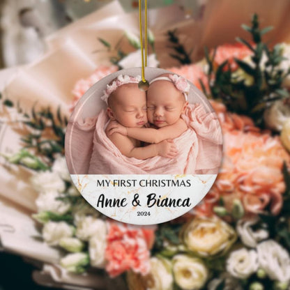 Personalisierter Christbaumschmuck für Babys, Personalisierter Christbaumschmuck für Babys, 1. Weihnachtskugel für Babys, Andenken für den Babyurlaub