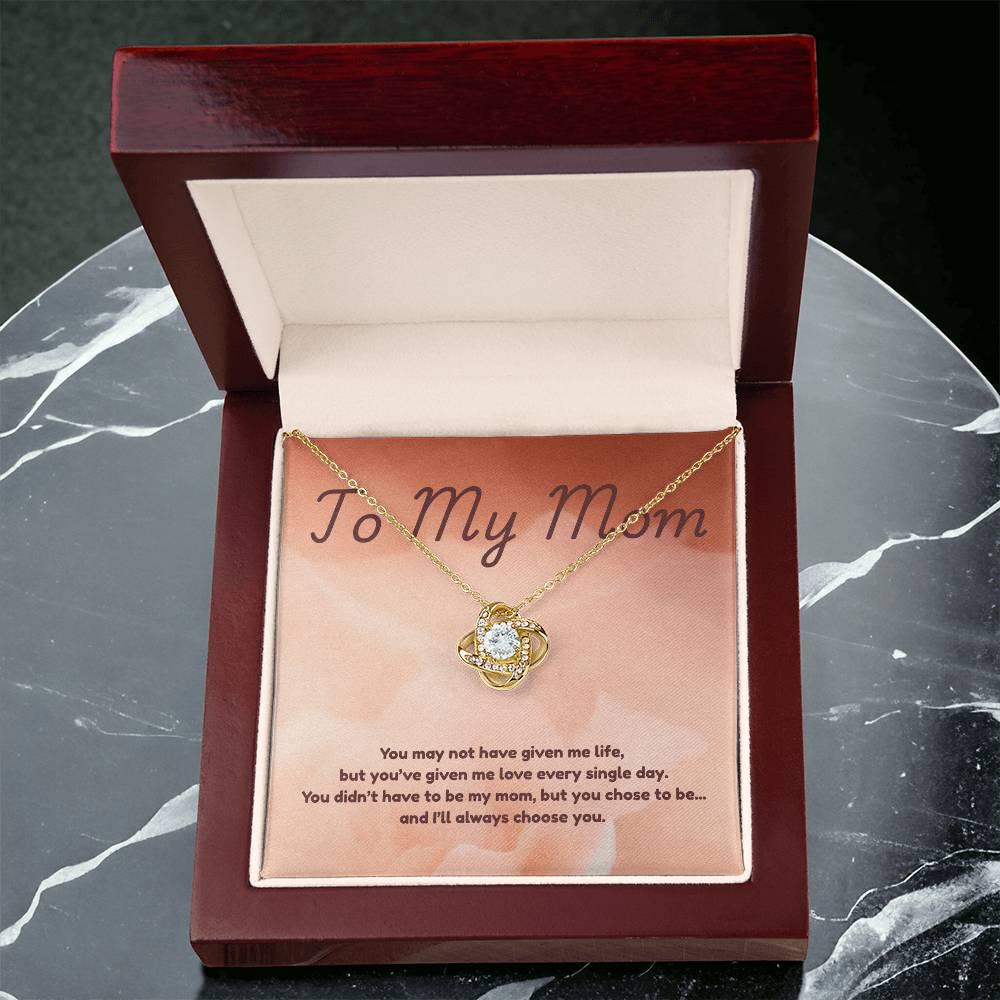 Step Mom Special Gift, Custom Necklace Gift for Stepmom from Daughter, Son – Heartfelt Step Mom Jewelry with Card