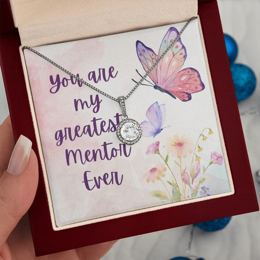 Mentor Appreciation Gift – Thank You Message Card with Jewelry for the Greatest Mentor Ever