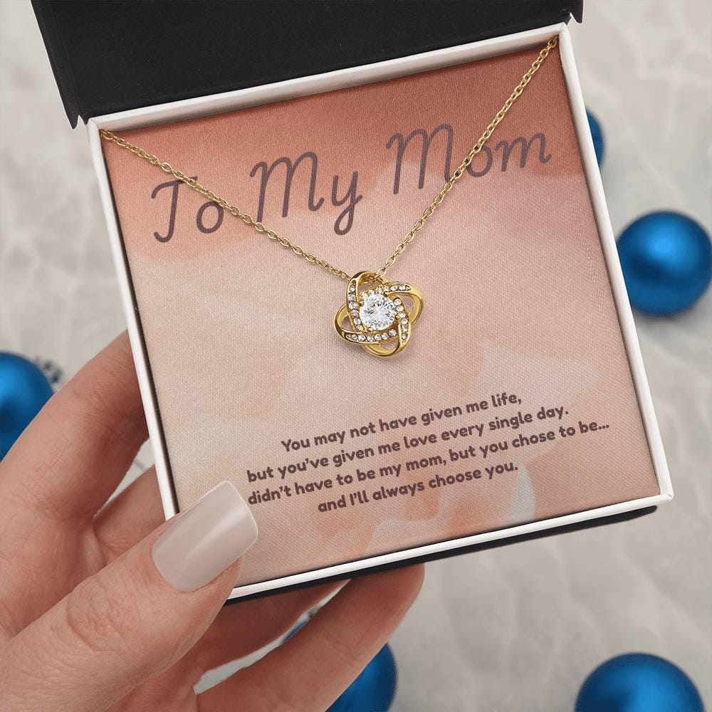 Step Mom Special Gift, Custom Necklace Gift for Stepmom from Daughter, Son – Heartfelt Step Mom Jewelry with Card