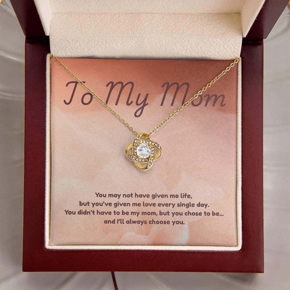 Step Mom Special Gift, Custom Necklace Gift for Stepmom from Daughter, Son – Heartfelt Step Mom Jewelry with Card