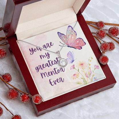 Mentor Appreciation Gift – Thank You Message Card with Jewelry for the Greatest Mentor Ever