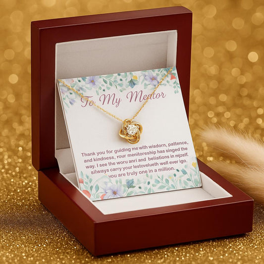 Mentor Appreciation Gift – Thank You Message Card with Jewelry
