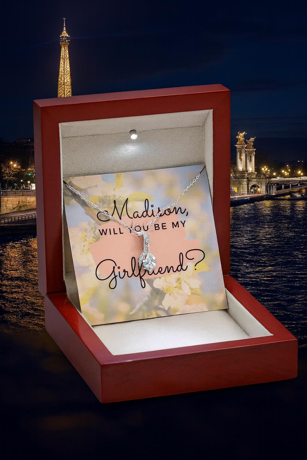 Custom Will you be my girlfriend, Girlfriend proposal, Future Girlfriend, Jewelry Gift to Girlfriend